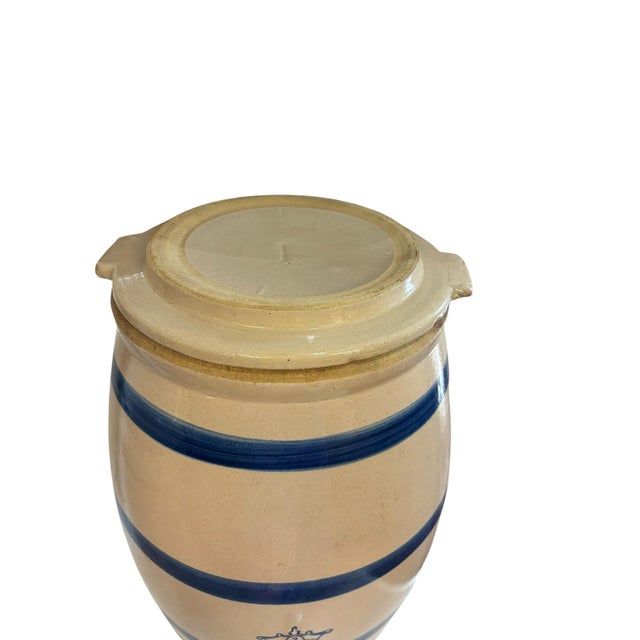 Farmhouse Robinson Ransbottom 2 Gallon Blue Crown Stoneware Water Cooler With Spout For Sale - Image 3 of 6