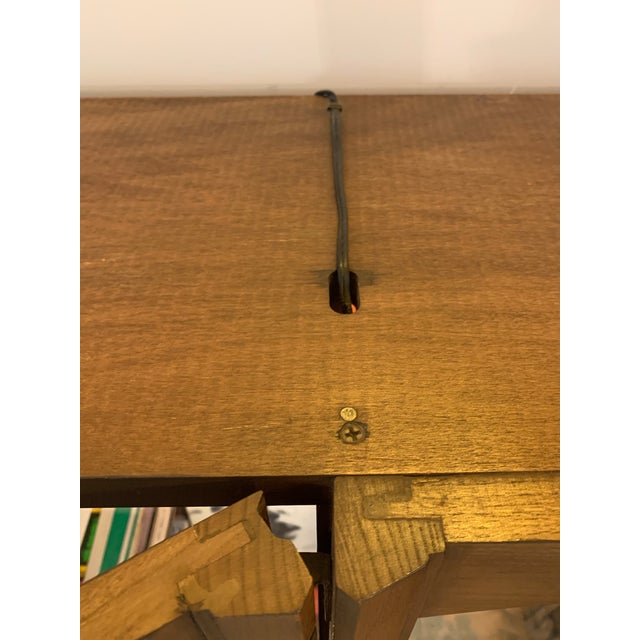 1940s Mid-Century Danish Modern Lighted Glass Door Walnut Cabinet/Credenza For Sale - Image 10 of 14