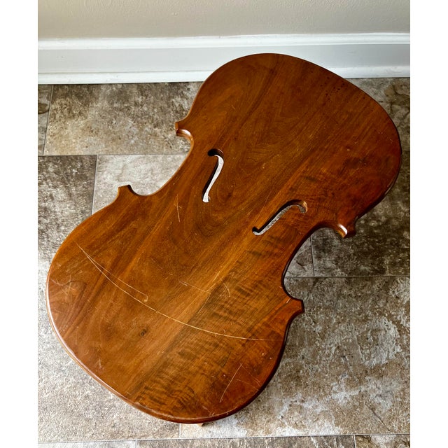 Vintage 1976 Amana Furniture Solid Walnut Violin-Shaped Hearth Bench / Footstool For Sale In Milwaukee - Image 6 of 18