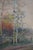 Paint Antique Louis Kinney Harlow Autumn Birch Trees Landscape Watercolor Painting 20" For Sale - Image 7 of 11