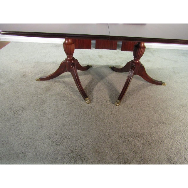 2000 - 2009 Henkel Harris Solid Mahogany Dining Table For Sale - Image 5 of 10