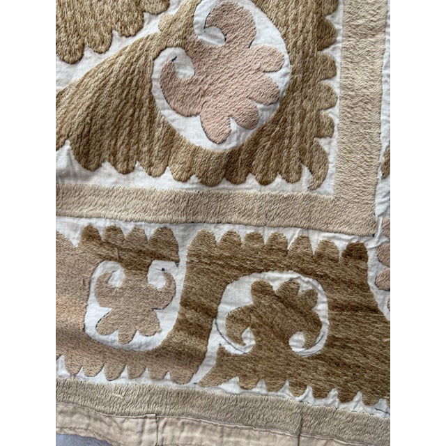 Tashkent Suzani Tablecloth — Vintage Textile For Sale In New York - Image 6 of 10