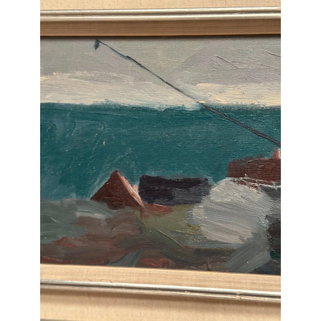 Kai Christensen, Coastal Landscape, 1950s, Oil Painting on Canvas, Framed For Sale - Image 11 of 18
