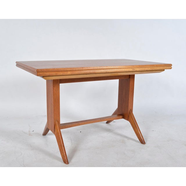 Wilhelm Renz Mid-Century Teak Metamorphic Dining Coffee Table by Wilhelm Renz, Germany, 1950s For Sale - Image 4 of 18