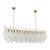 Rectangular Gold and Clear Murano Glass Chandelier by Simoeng For Sale - Image 6 of 6