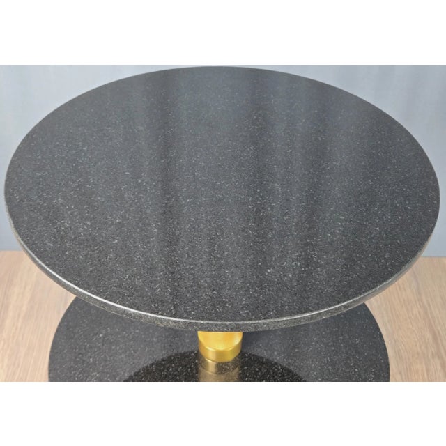 Wyman End Table by Theodore Alexander for Ralph Lauren, Black Marble & Brass For Sale - Image 6 of 14