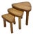 Triangular Oak Nesting Tables by Pierre Chapo, 1970s, Set of 3 For Sale