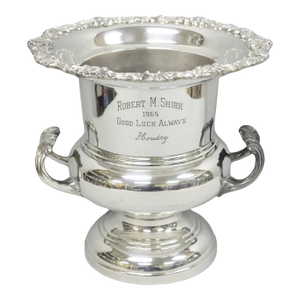 Vintage Fb Rogers Silver Plated Trophy Cup Champagne Chiller Ice Bucket Engraved