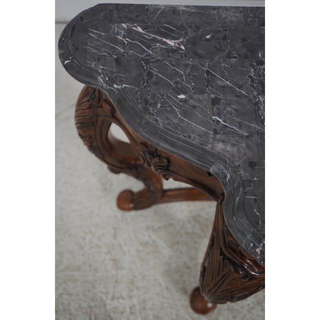Marble Top Italian Style Console Foyer Table For Sale - Image 9 of 12