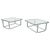 Modern Italian Square Coffee Tables in Glass and Chromed Steel, 1970s, Set of 2 For Sale