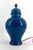 Cracked Blue Enamel Ceramic Lamp in the style of Pol Chambost, France, 1950s For Sale - Image 12 of 12