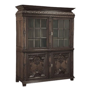 18th Century French Régence Carved Oak Bookcase ~ Bibliothèque For Sale