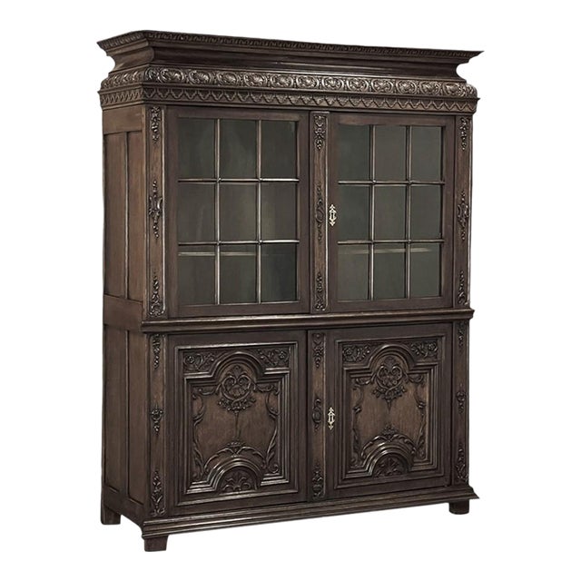 18th Century French Régence Carved Oak Bookcase ~ Bibliothèque For Sale