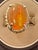 Orange 14 Carat Oval Shape Ethiopian Opal Cocktail Ring 14 Karat Yellow Gold Solid Ring For Sale - Image 8 of 18