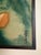 Pair of Vintage Batik Lotus Paintings, Signed, Teal and Coral Wall Art For Sale In San Francisco - Image 6 of 11
