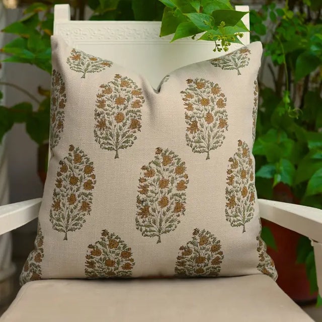 Art Deco Home Decor Water ReplicantCushion Cover 12x20 Inch Cotton Linen- Virat For Sale - Image 3 of 6