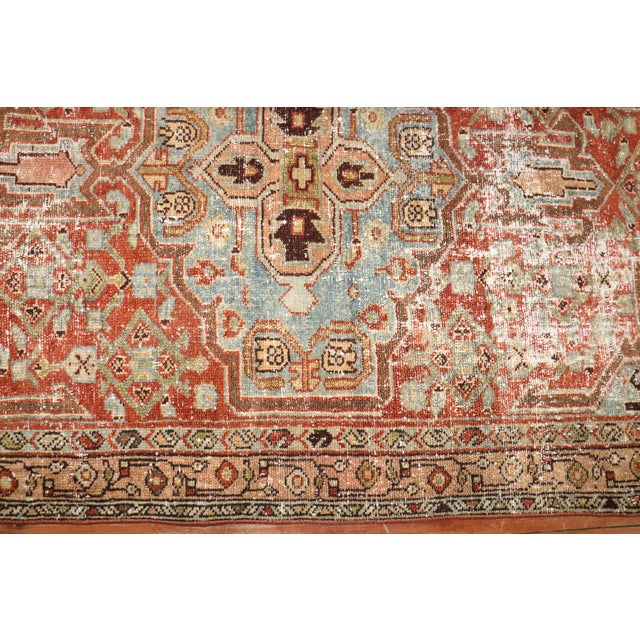 early 20th Century worn Persian Bidjar Rug