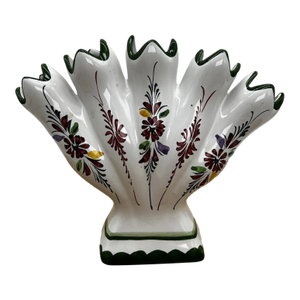 Vintage MCM Jay Willefred Andrea Sadek Vintage Floral Portugal Pottery 5 Finger Vase