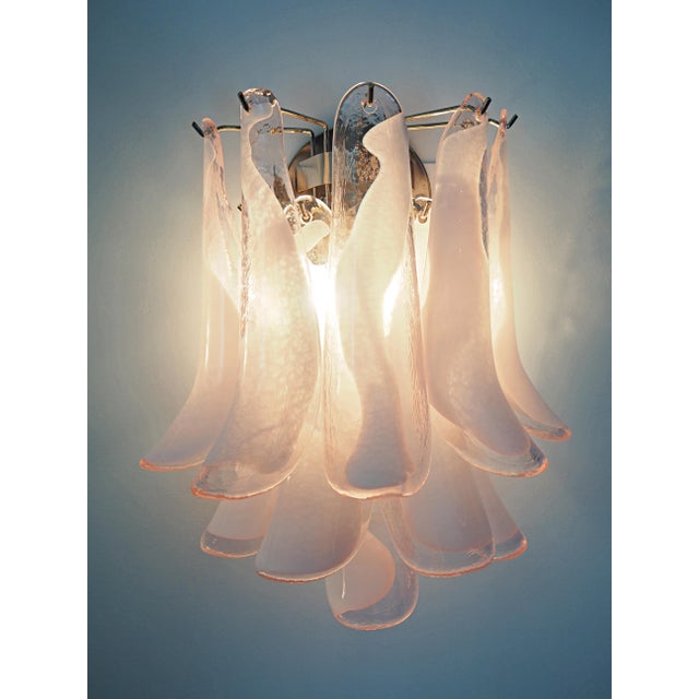 Vintage Italian Murano Wall Lights in the style of Mazzega, 1990, Set of 2 For Sale - Image 12 of 15
