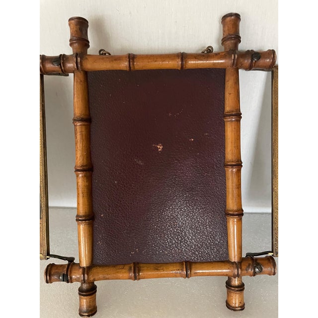 Tan Napoleon III Triptych Mirror, 1890s For Sale - Image 8 of 9