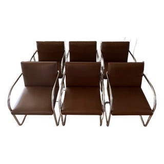 Vintage Knoll International Mies Van Der Rohe Dining Chairs — Set of 6 For Sale