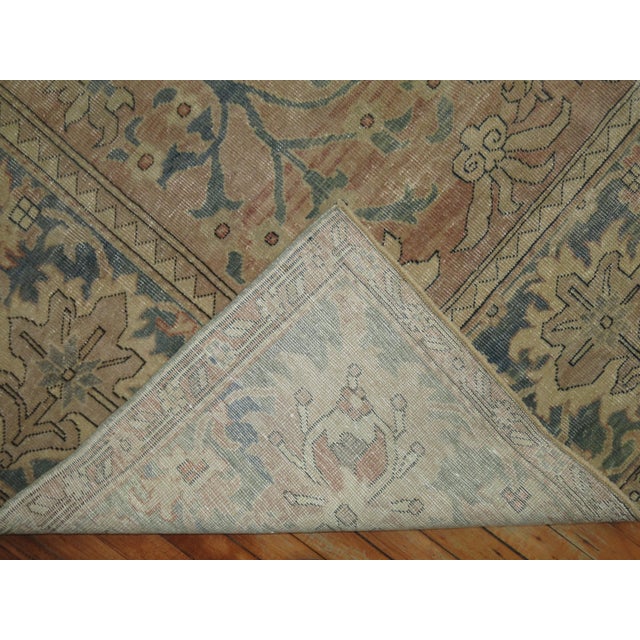 Early 20th Century Zabihi Collection Camel Taupe Room Size Indian Rug - 9'2" x 11'9" For Sale - Image 12 of 12