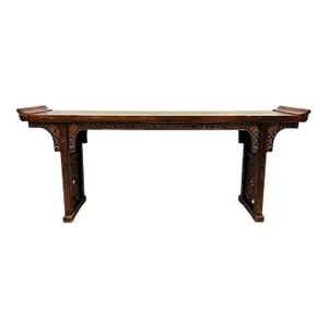 19th Century Antique Chinese Carved Altar Table/Sofa Table/Console