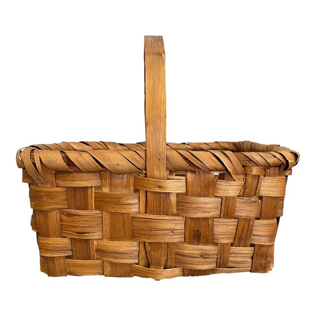 Wood Veneer Harvest Basket For Sale