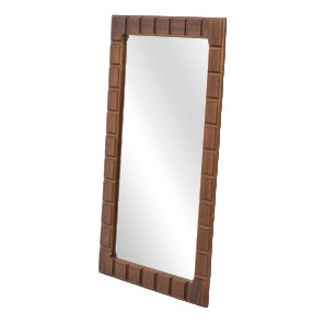 Sculptural Graphic Wall Mirror For Sale