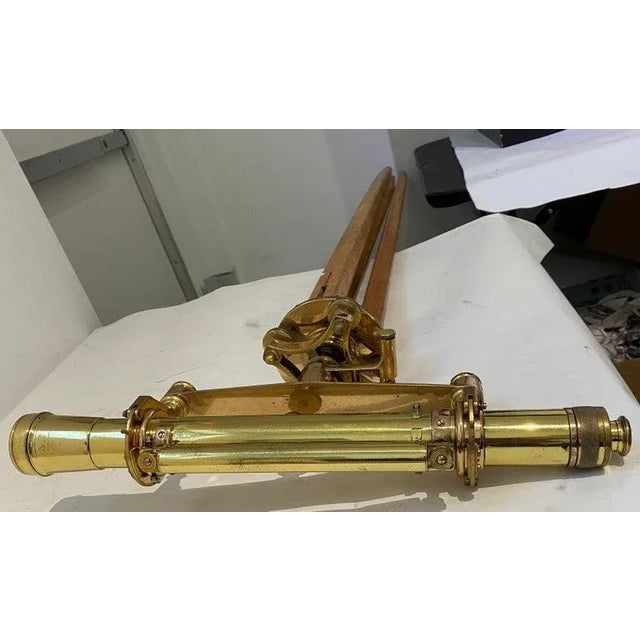 1950s Surveyer's Transit 1953 Keuffel & Esser on Outdoor Wood Tripod For Sale - Image 5 of 13