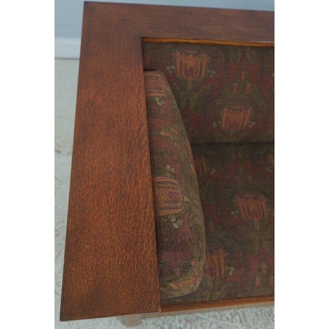2000 - 2009 Stickley Mission Oak Arts & Crafts Tulip Upholstery Sofa For Sale - Image 5 of 18