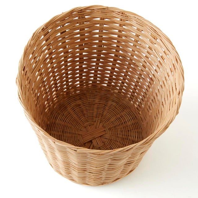 Rustic Hand Woven Wastepaper Basket For Sale - Image 3 of 10