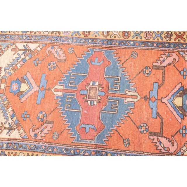 Antique Persian Heriz Wool Rug 2'10'' X 4'10'' For Sale - Image 9 of 9