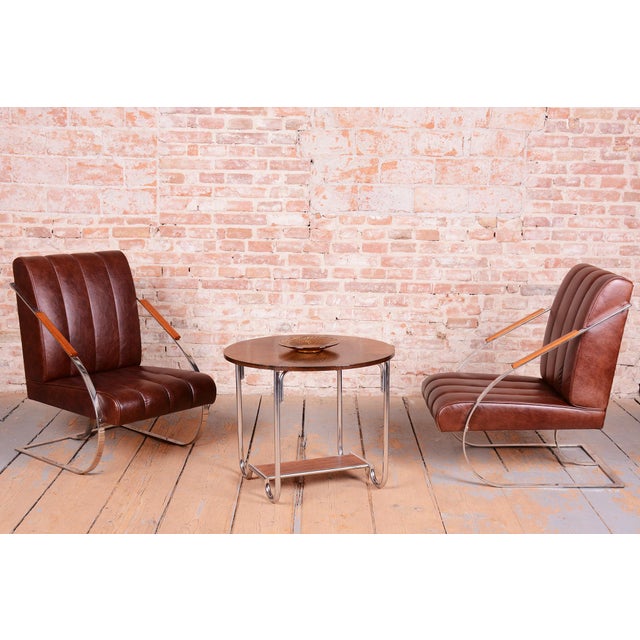 Bauhaus Chairs in Leather and Steel, 1920s, Set of 2 For Sale - Image 13 of 16