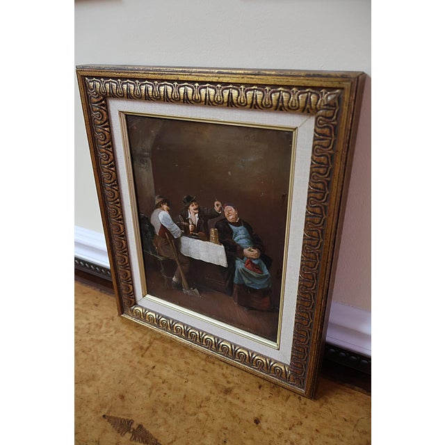 Late 19th Century 19th Century German Bar Scene Painting the Good Old Monk Signed Theo Kramer 1883 For Sale - Image 5 of 10