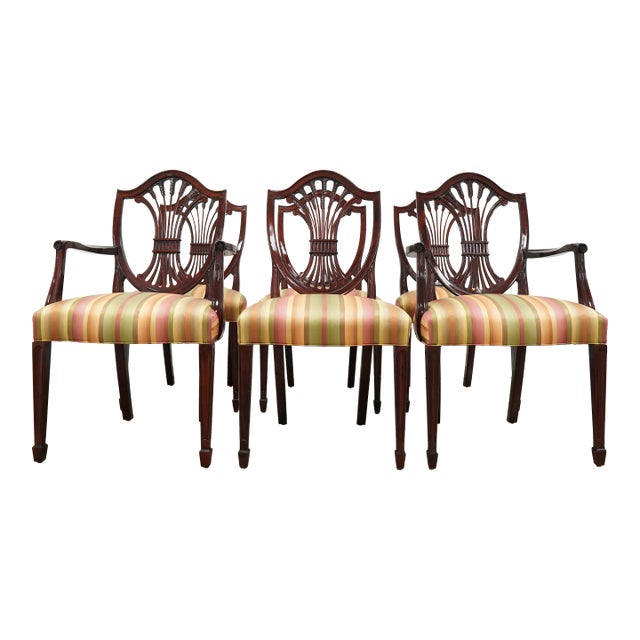 Vintage Stickley Shield Back Dining Chairs (Set of 6) For Sale
