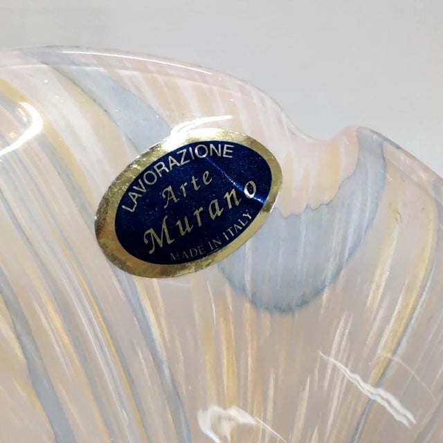 Add bold mid-century style to your collection with this striking Murano Lavorazione Arte art glass vase from Italy....