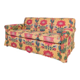 1980s Vintage Patterned Sofa For Sale