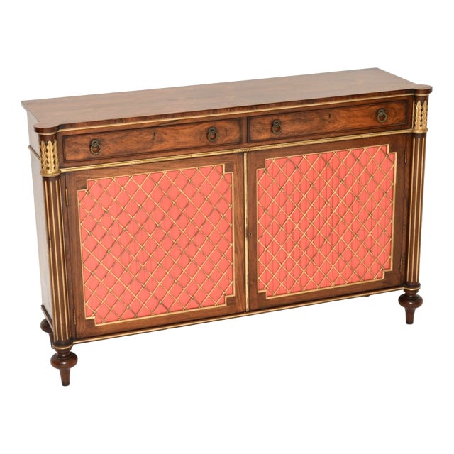 Regency Grill Front Sideboard, 1930s For Sale