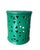 Vintage Moroccan Emerald Green Pierced Ceramic Garden Stool & Lantern For Sale - Image 4 of 10
