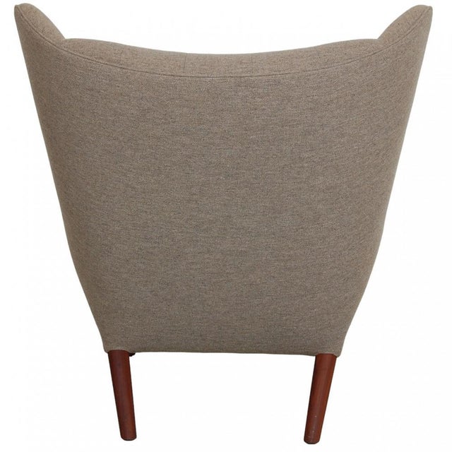 Papa Bear Chair in Grey Hallingdal Fabric by Hans Wegner, 1980s For Sale - Image 6 of 18