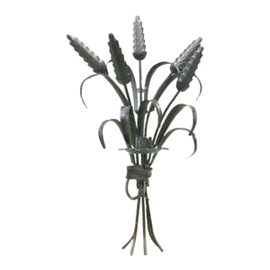 Vintage Tole Bundle of Wheat Candle Sconce