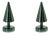 Crimbo 7" Green Sparkle Cone LED Trees, Set of 2 For Sale