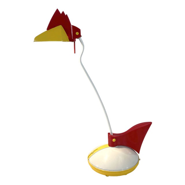Postmodern Red and Yellow Toucan Table Lamp from Brilliant Leuchten, Germany, 1980s For Sale