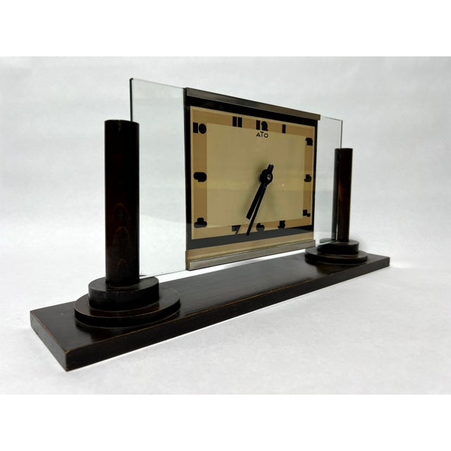1930s Art Deco Rare Ato Electric Table Clock For Sale - Image 4 of 7