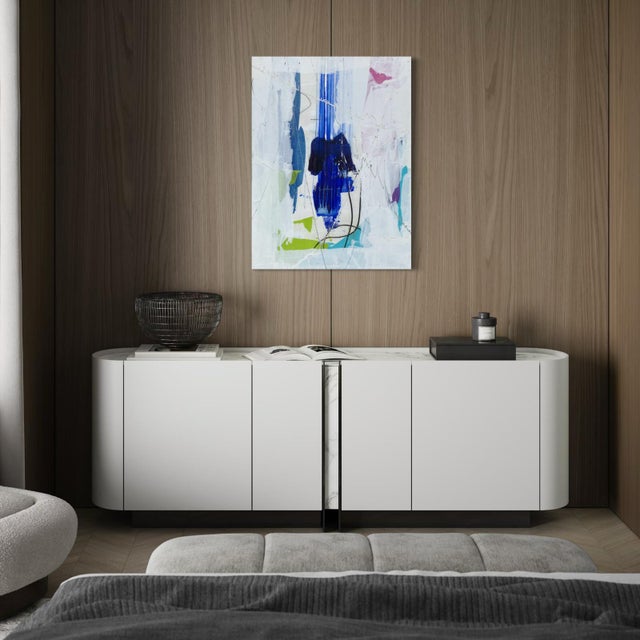 White Original Abstract Painting 9069 For Sale - Image 8 of 11