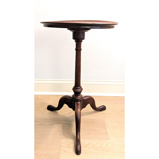 Late 20th Century The Bartley Collection Mahogany Side Table Tripod Base For Sale - Image 9 of 10