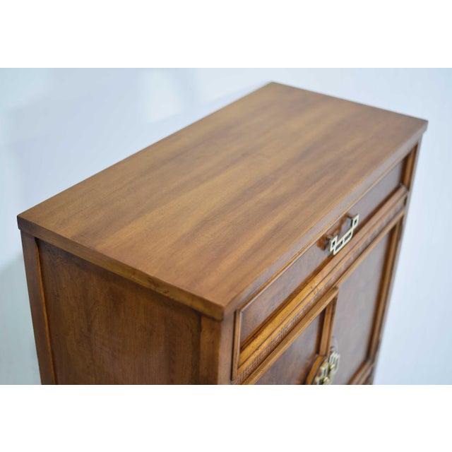 Mid 20th Century Chinoiserie Burlwood Highboy Mandarin Collection by Henry Link For Sale - Image 11 of 14