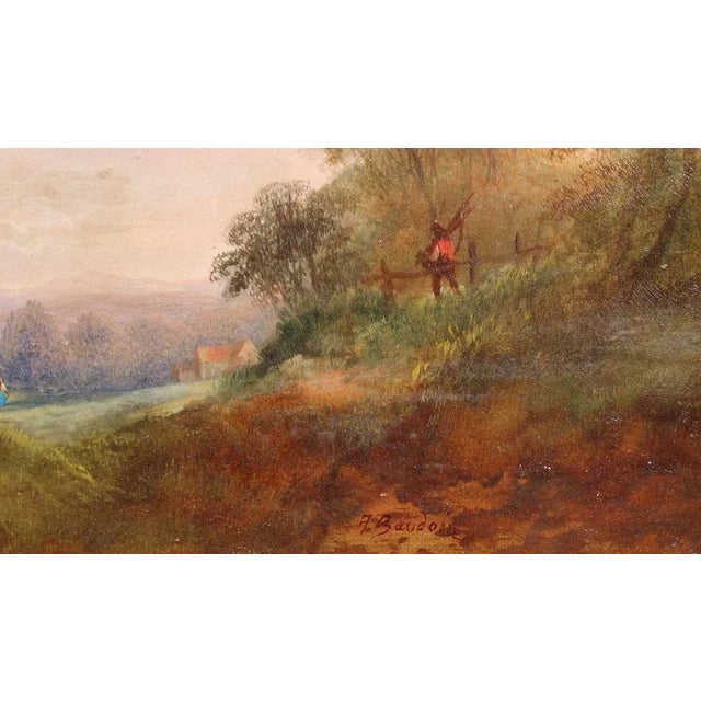 Jean-François Baudoin, French Landscape, Oil on Cardboard For Sale - Image 3 of 11