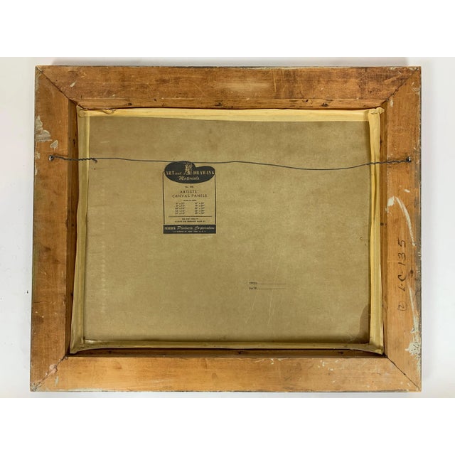 Mid Century Framed Oil Painting on Board - Signed For Sale In New York - Image 6 of 7